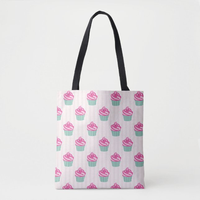 Sweet Trendy Cup Cakes Tote Bag (Front)
