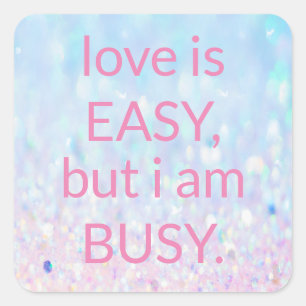 Sweet Trendy glitter Square Sticker