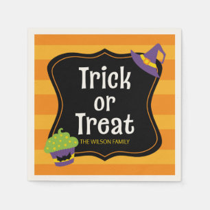 Sweet Trick or Treat Halloween Party Napkin