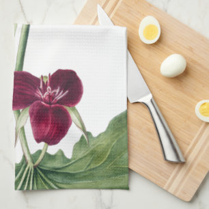 Sweet Trillium Botanical  Tea Towel