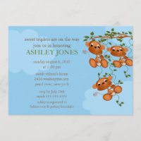 Sweet Triplets Baby Monkey Baby Shower