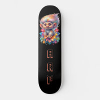 *~* Sweet Troll AP89 Neon Black Initials Flower