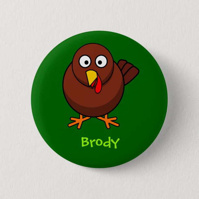 Sweet turkey 6 cm round badge (Front)