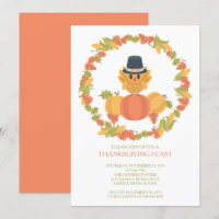 Sweet Turkey Day Thanksgiving Dinner Invitation