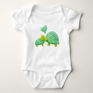 Sweet Turtle Hugs Mum and Baby Baby Bodysuit