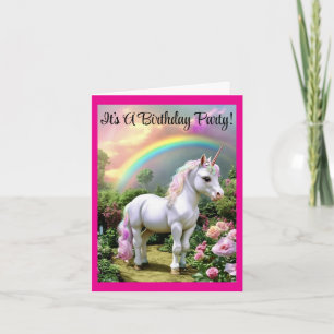 Sweet Unicorn Birthday Invitation