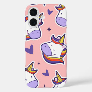 Sweet Unicorn Dreams Pastel Pink Cute Unicorn iPhone 16 Case