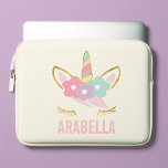 Sweet Unicorn Laptop Sleeve<br><div class="desc">Sweet girly unicorn personalised design.</div>