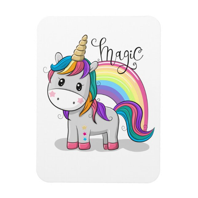 Sweet unicorn with big eyes magnet (Vertical)