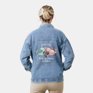 sweet valentine couple personalised customise denim jacket