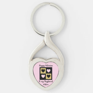 sweet valentine couple personalised customise key ring