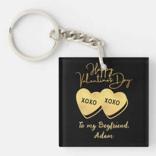 sweet valentine couple personalised customise key ring