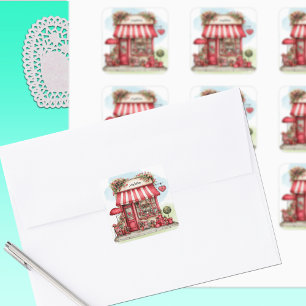 Sweet Valentine Flower Shop Sticker