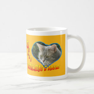 Sweet Valentine Heart Photo Coffee Mug Orange