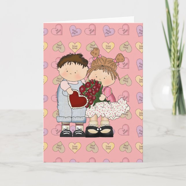 sweet valentine kids holiday card (Front)