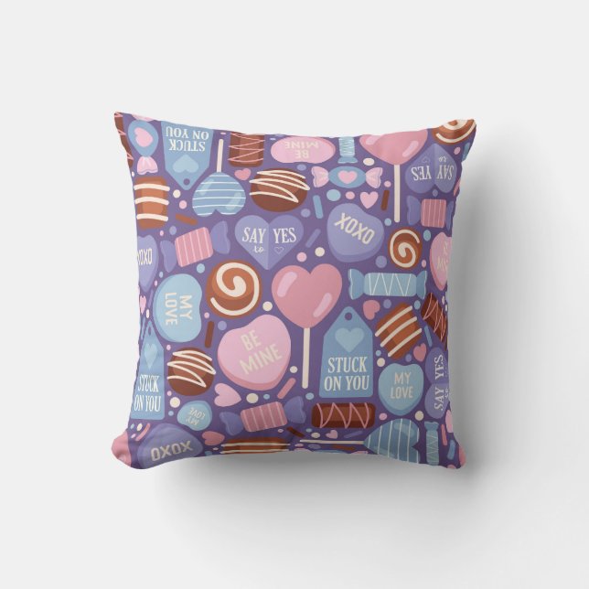 Sweet Valentine Treats Pattern Cushion (Front)