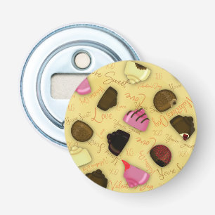 Sweet Valentine - Valentine's Day Candy Pattern Bottle Opener