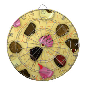 Sweet Valentine - Valentine's Day Candy Pattern Dartboard