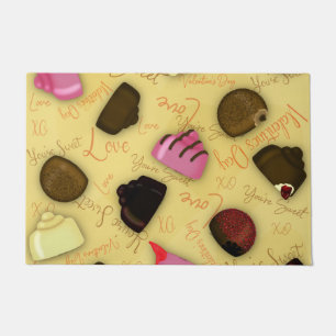 Sweet Valentine - Valentine's Day Candy Pattern Doormat