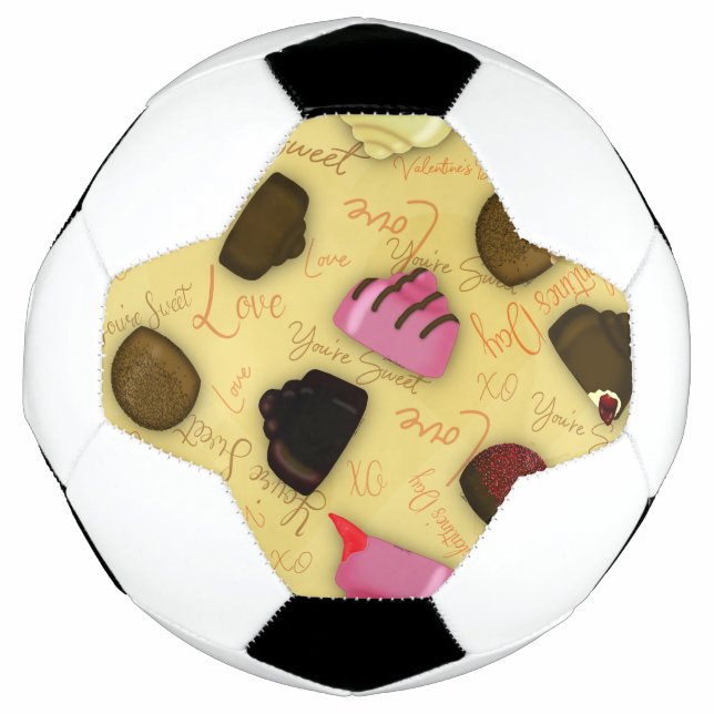 Sweet Valentine - Valentine's Day Candy Pattern Football (Front)