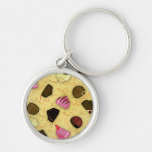 Sweet Valentine - Valentine's Day Candy Pattern Key Ring