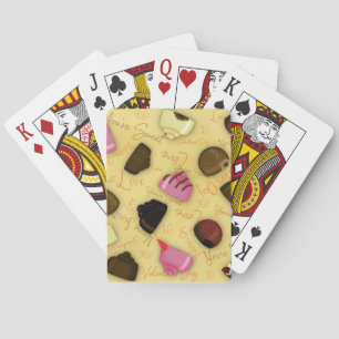 Sweet Valentine - Valentine's Day Candy Pattern Playing Cards