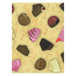 Sweet Valentine - Valentine's Day Candy Pattern Tablecloth