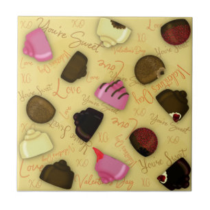 Sweet Valentine - Valentine's Day Candy Pattern Tile