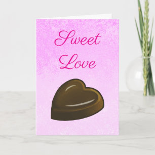 Sweet Valentine's Day Chocolate Heart Card