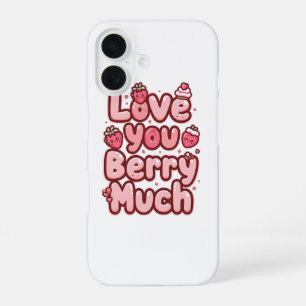 Sweet Valentine's Day Fruit and Cupcake Quote iPhone 16 Case