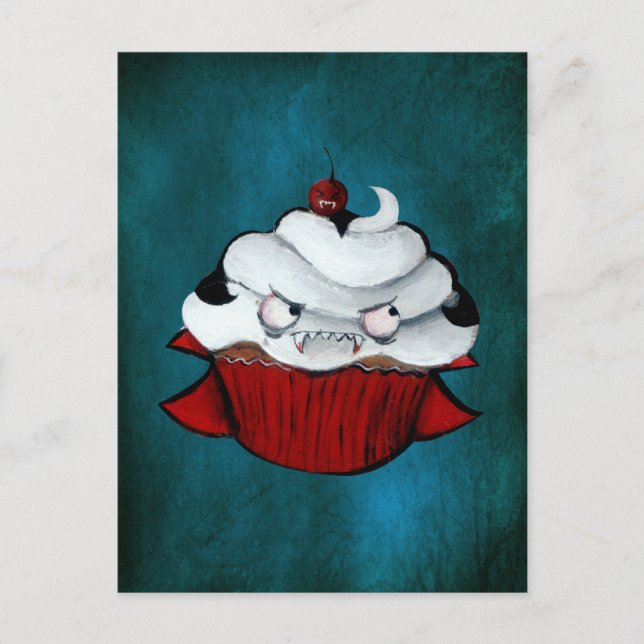 Sweet Vampire Cupcake Postcard (Front)