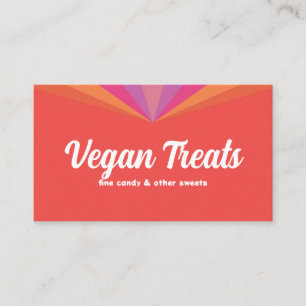 Sweet Vegan Treats Candy Shop Confectioner Peach Business Card
