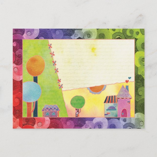Sweet Village Blank Postcard (Front)