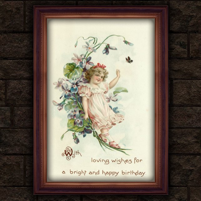 Sweet Vintage 1908 Floral Girl Birthday Poster (Creator Uploaded)