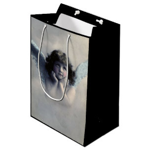Sweet Vintage Angel Christmas Medium Gift Bag