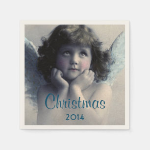 Sweet Vintage Angel Christmas Napkin