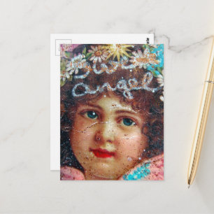 Sweet Vintage Angel Collage Postcard