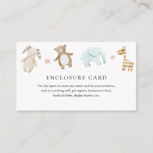 Sweet Vintage Baby Toys Enclosure Card