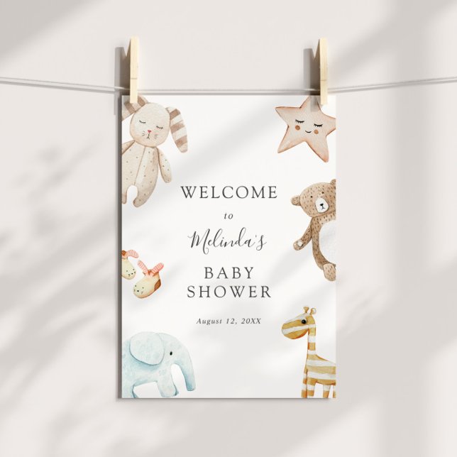 Sweet Vintage Baby Toys Shower Welcome Sign (Creator Uploaded)