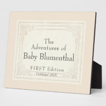 Sweet Vintage Book Title Personalised Baby Sign