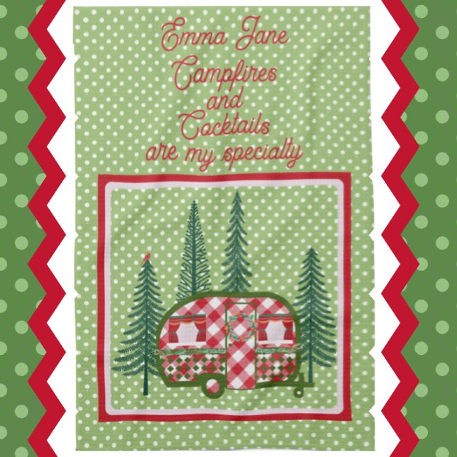 Sweet Vintage Camper Trailer Holiday Tea Towel (Creator Uploaded)