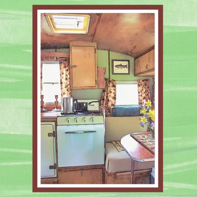 Sweet Vintage Camper Trailer Kitchen Poster (Creator Uploaded)