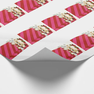 Sweet Vintage Christmas Puppy Bichon Lhasa Maltese Wrapping Paper