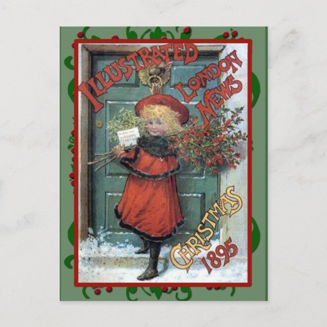 Sweet Vintage Holiday Art on Cards, Postcards (Front)