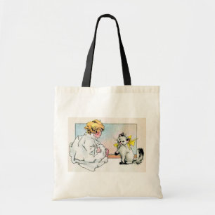 Sweet Vintage Illustration Tote Bag