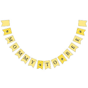 Sweet Vintage Mummy To Bee Yellow Baby Shower Bunting
