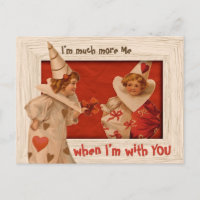 Sweet Vintage Pierrot CC0658 Valentine Postcard