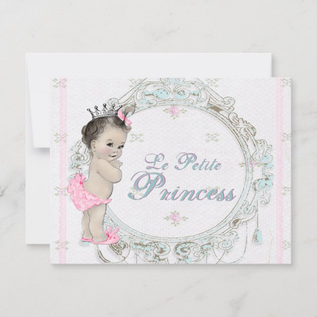 Sweet Vintage Princess Baby Shower Invitation (Front)