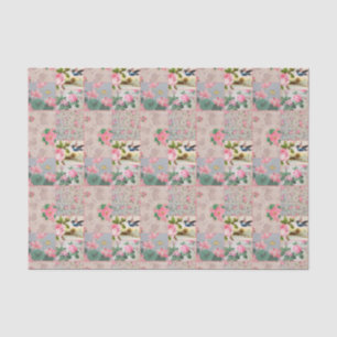 Sweet vintage wallpaper collage tissue paper