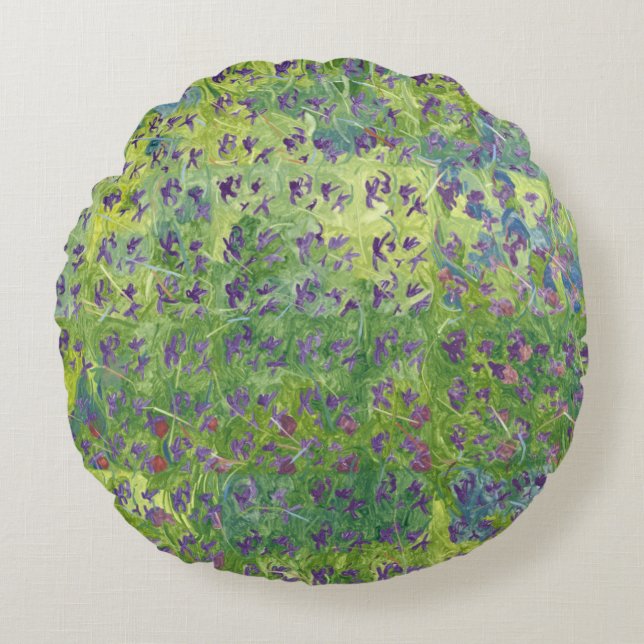Sweet Violets 2012 Round Cushion (Front)